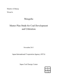 Mongolia Master Plan Study for Coal Development and Utilization