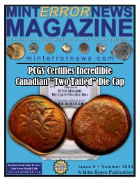 PCGS Certifies Incredible Canadian “Two Tailed” Die Cap