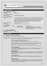 Proforma Reports for Applications to Clear Native Vegetation Under the Environmental Protection