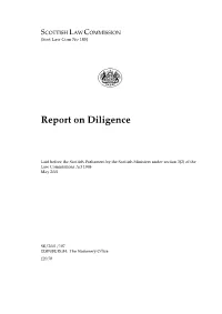 Report on Diligence