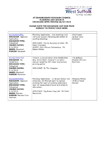 Weekly Decision List SE 08.07.2016