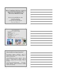 Witola, Basis of Anthelmintic Resistance and Development Of