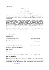 1 February 2016 GVC Holdings