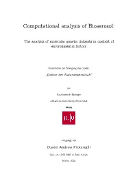 Computational Analysis of Bioaerosol