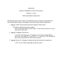 Errata Sheet Analysis of Impediments to Fair Housing Choice February 11