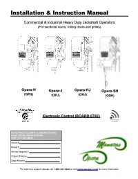 Installation & Instruction Manual
