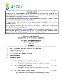 Please Note: District of Sechelt Committee of The