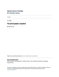 The Photographic Snapshot