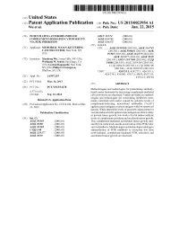(12) Patent Application Publication (10) Pub. No.: US 2015/0023954 A1 Wu Et Al