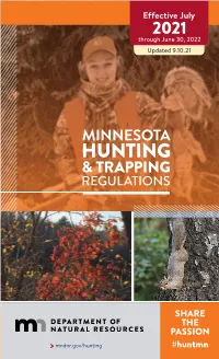 2021 Hunting and Trapping Regulations