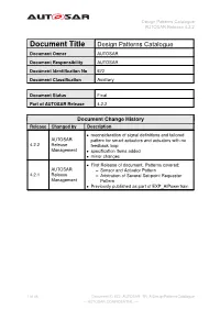 Application Design Patterns Catalogue