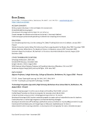 Curriculum Vitae – September 2020