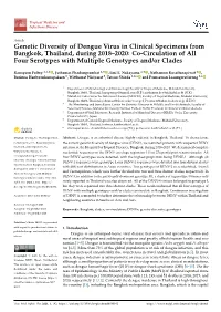 Genetic Diversity of Dengue Virus in Clinical Specimens from Bangkok
