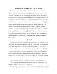 Introduction: Oratory and Law at Athens