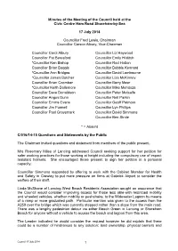 Minutes of an Extraordinary Meeting Of