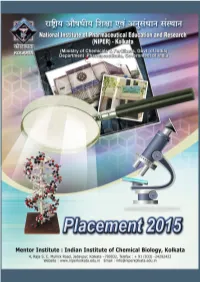 NIPER Kolkata Placement Brochure 2015 .Pdf