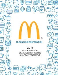 NOTICE of ANNUAL SHAREHOLDERS´ MEETING and PROXY STATEMENT a Letter from the Chairman of the Board