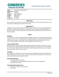 Standard Operating Procedure References Applicable to Detail