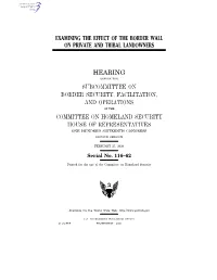 Subcommittee on Border Security, Facilitation, and Operations
