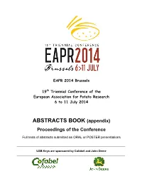 ABSTRACTS BOOK (Appendix)