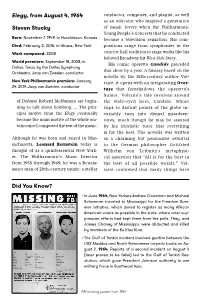 Elegy, from August 4, 1964 Steven Stucky