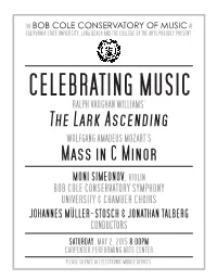 Mass in C Minor the Lark Ascending