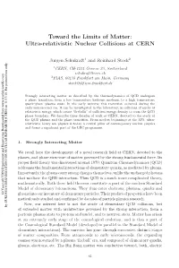 Ultra-Relativistic Nuclear Collisions at CERN
