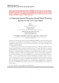 A Deployed Quantal Response Based Patrol Planning System for the US Coast Guard