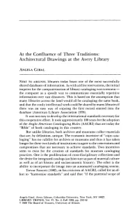 Architectural Drawings at the Avery Library