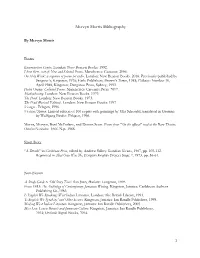 Mervyn Morris Bibliography