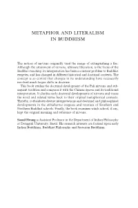 Metaphor and Literalism in Buddhism