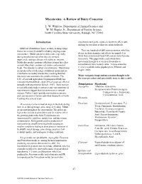 Mycotoxins: a Review of Dairy Concerns