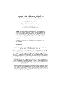 Promoting Public Deliberation in Low Trust Environments: Australian Use Cases