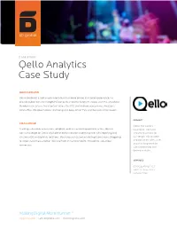 Qello Analytics Case Study