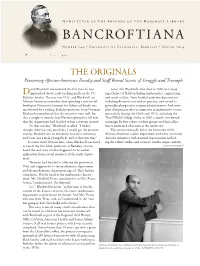 BANCROFTIANA Number 144 • University of California, Berkeley • Spring 2014