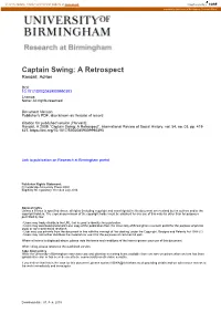 Captain Swing: a Retrospect Randall, Adrian
