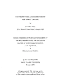 Connectivities and Diameters of Circulant Graphs
