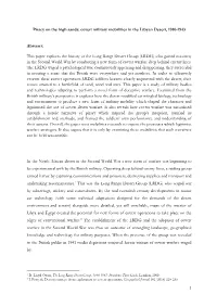 Covert Military Mobilities in the Libyan Desert, 1940-1943