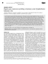 Digital Gene Expression Profiling of Primary Acute Lymphoblastic
