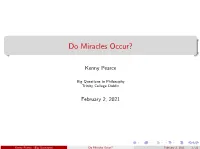 Do Miracles Occur?