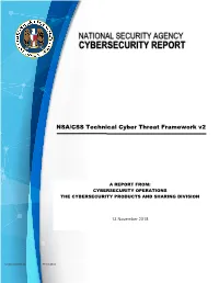 NSA/CSS Technical Cyber Threat Framework V2