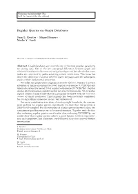 Regular Queries on Graph Databases