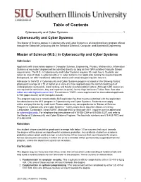 Table of Contents