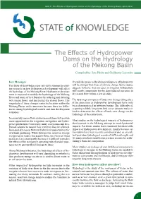 The Effects of Hydropower Dams on the Hydrology of the Mekong Basin, April 2014