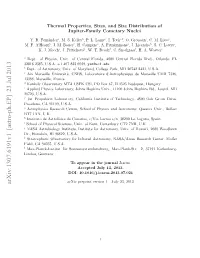 Thermal Properties, Sizes, and Size Distribution of Jupiter-Family