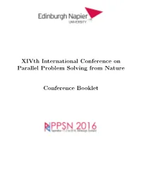 Xivth International Conference on Parallel Problem Solving from Nature