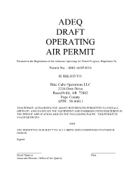 Adeq Draft Operating Air Permit