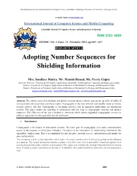 Adopting Number Sequences for Shielding Information