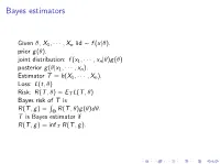 Bayes Estimators