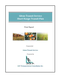 Glenn Transit Service Short Range Transit Plan